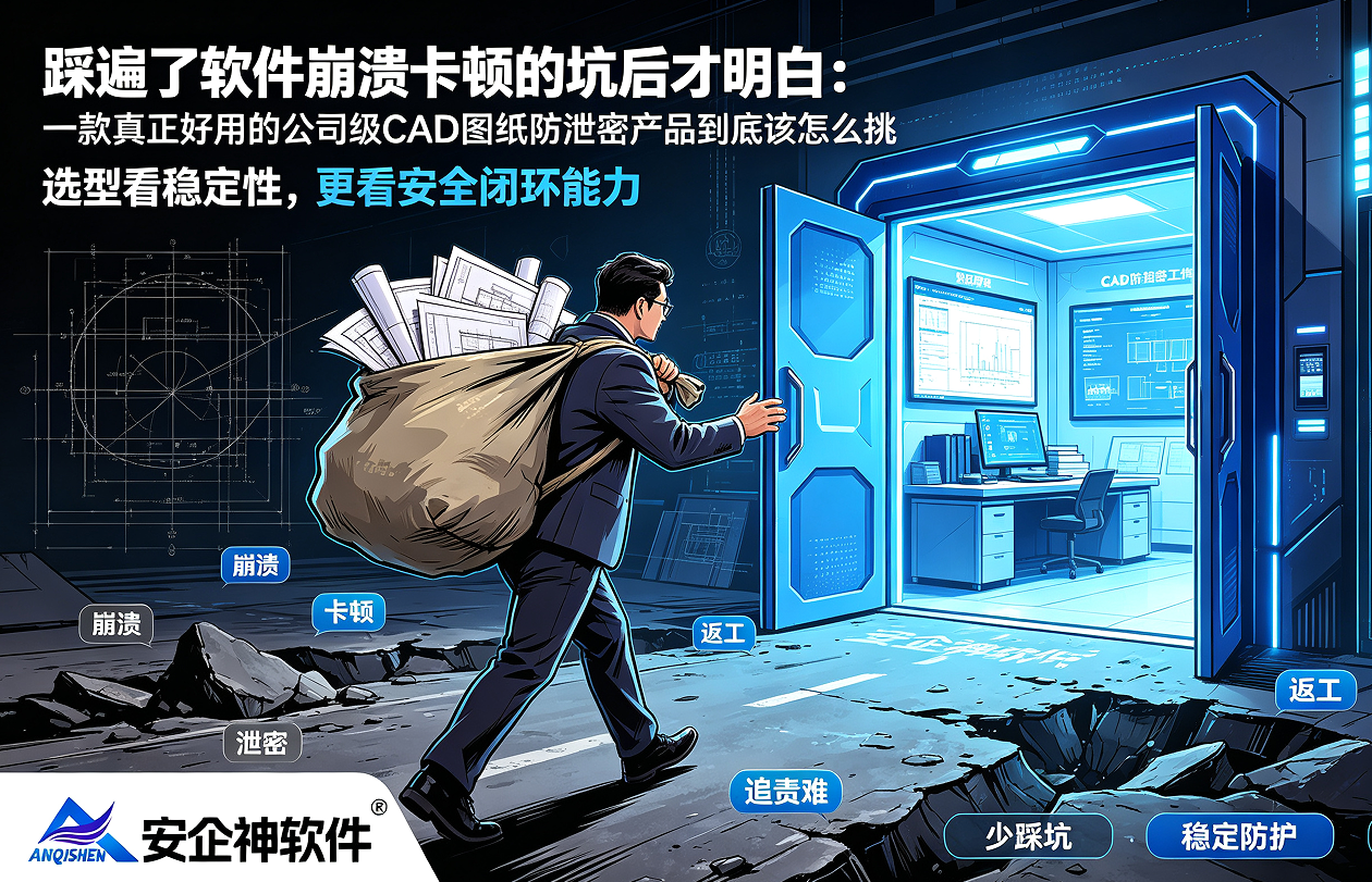 踩遍了软件崩溃卡顿的坑后才明白:一款真正好用的公司级CAD图纸防泄密产品到底该怎么挑!(图1) 踩遍了软件崩溃卡顿的坑后才明白:一款真正好用的公司级CAD图纸防泄密产品到底该怎么挑!(图1)