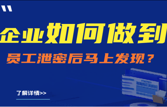 纯干货分享|企业如何做到员工泄密后马上发现？