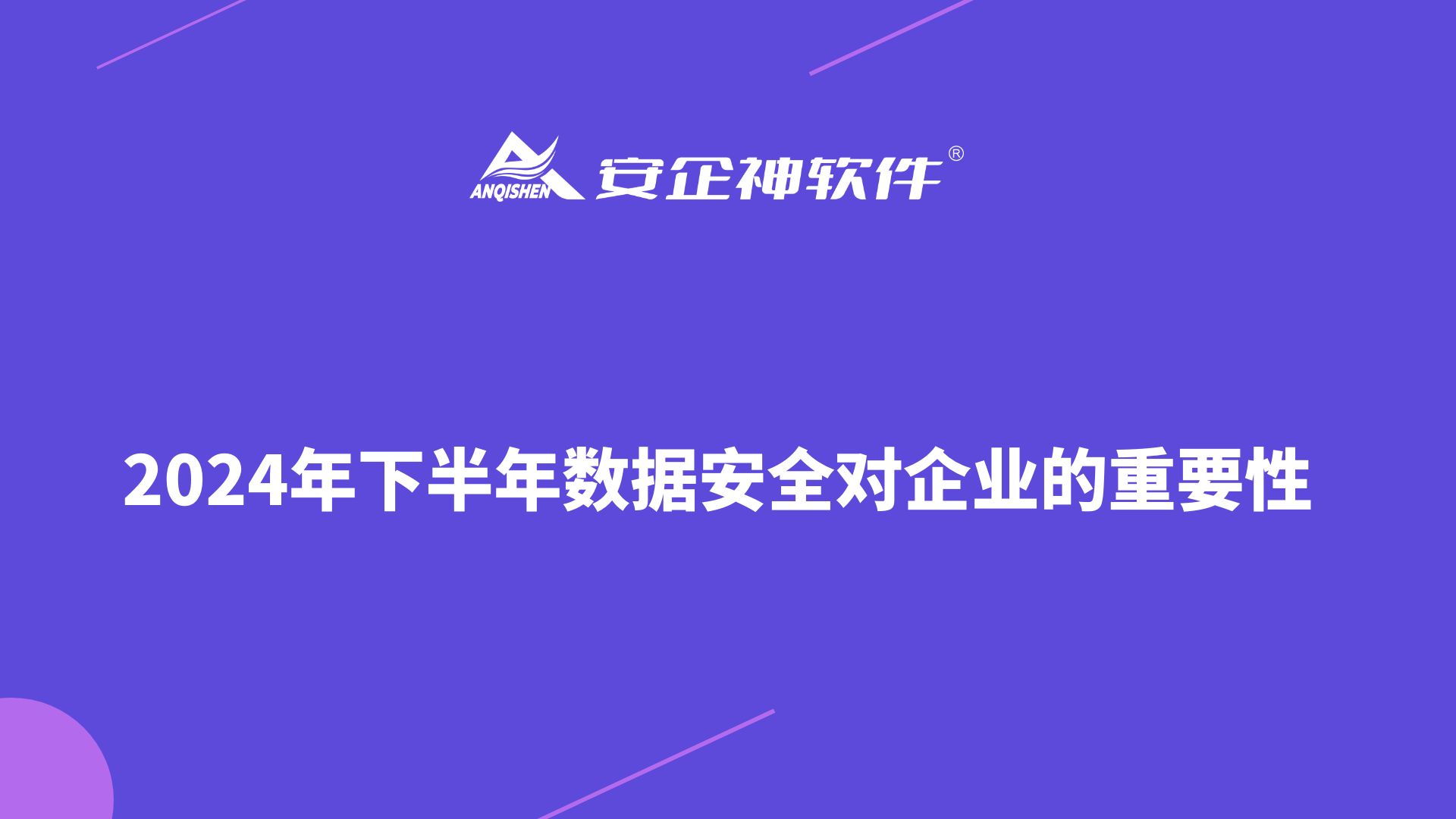 2024年下半年数据安全对企业的重要性
