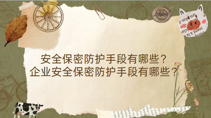 安全保密防护手段有哪些？企业安全保密防护手段有哪些？