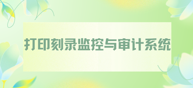 打印刻录监控与审计系统是什么？它都有哪些功能？千字长文告诉你答案！