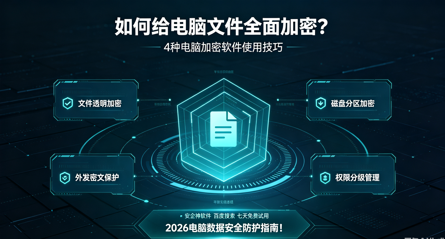 如何给电脑文件全面加密？4种电脑加密软件使用技巧，2026电脑数据安全防护指南！(图1)