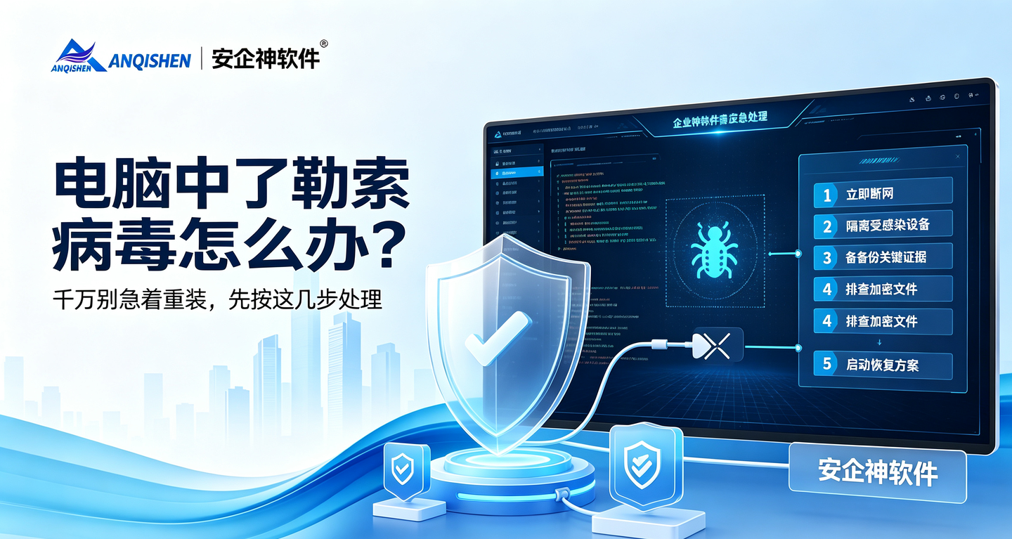电脑中了勒索病毒怎么办？千万别急着重装，这几个处理步骤很关键！