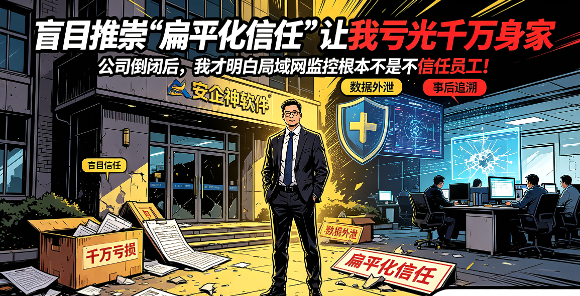 盲目推崇“扁平化信任”让我亏光千万身家：公司倒闭后，我才明白局域网监控根本不是不信任员工！(图1)