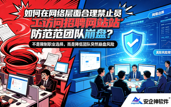如何在网络层面合理禁止员工访问招聘网站防范团队崩盘？(图1)