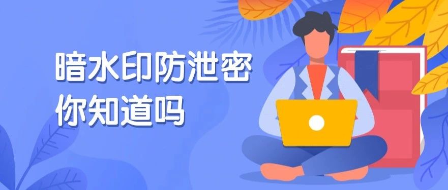 暗水印防泄密你知道吗？怎么给企业文件添加暗水印？